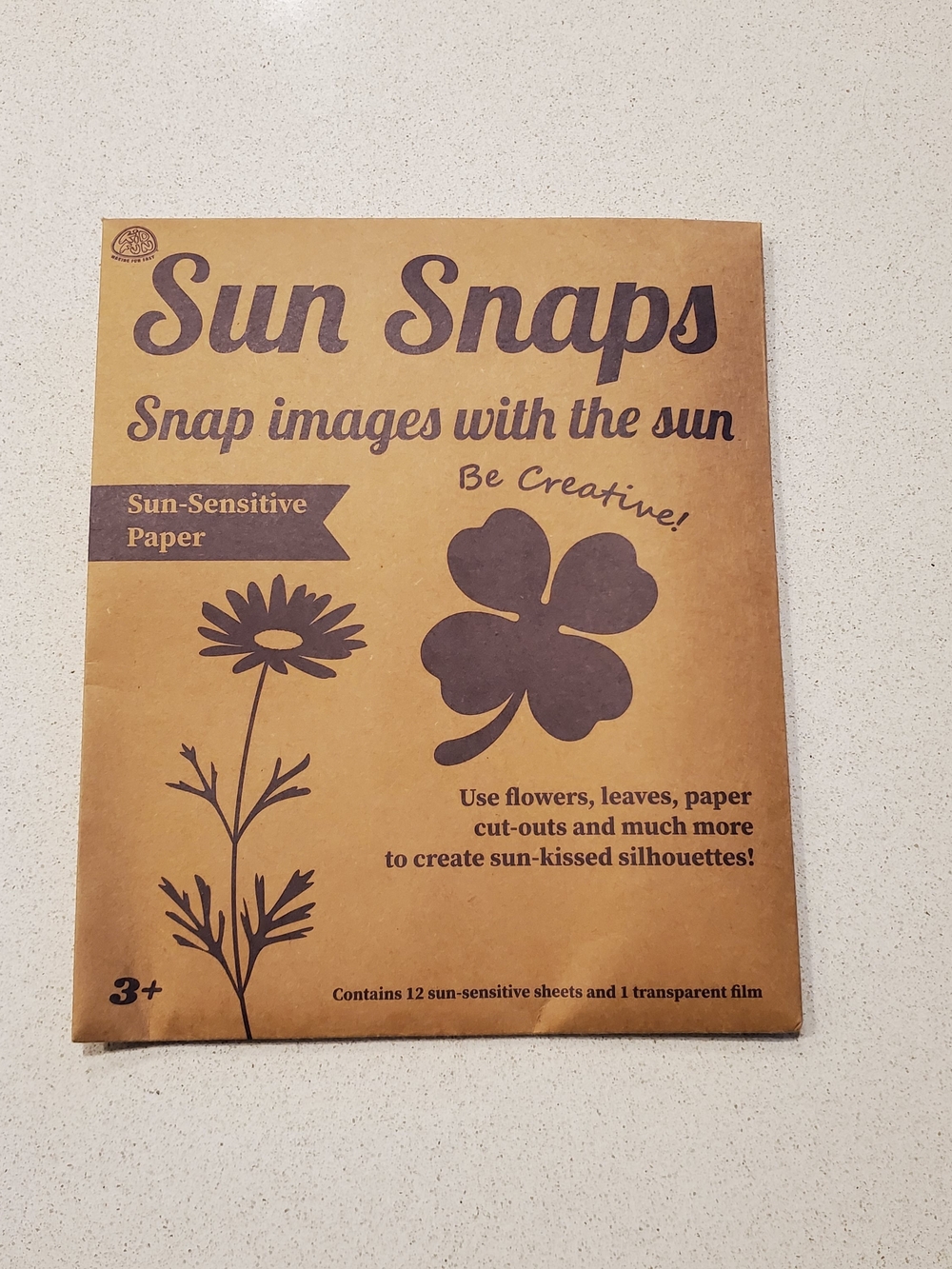 New. Sun Snaps Sun-Sensitive Paper